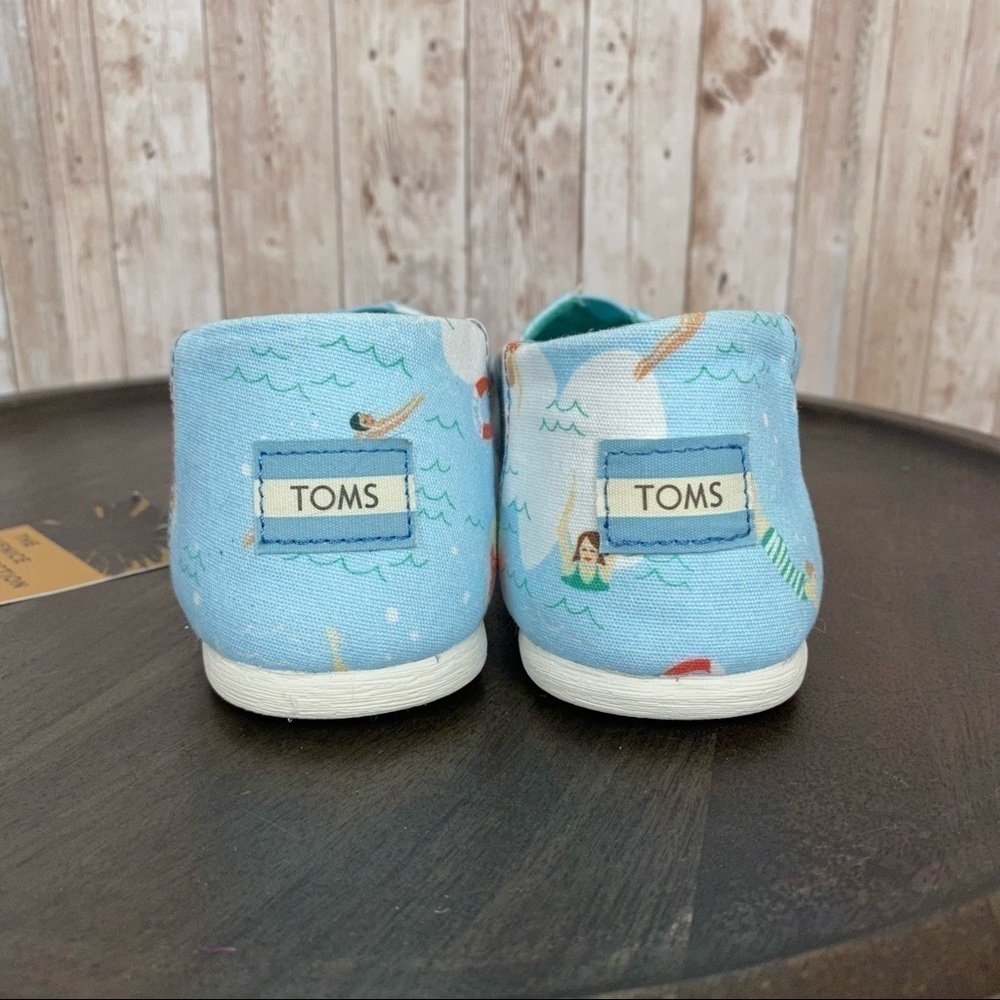 TOMS Classic Alpargata Blue Glow Swimmers Slip On Shoe Size 7.5 Women - Picture 7 of 13
